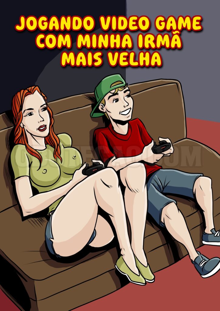 Jogando video game com minha irmã mais velha